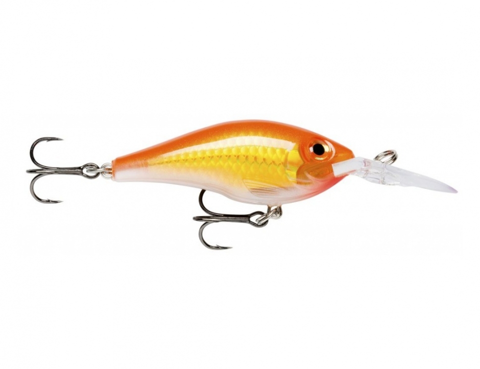 MaxRap Fat Shad color Flake Gold Fluorescent Red